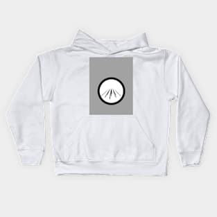 black circles and lines Kids Hoodie